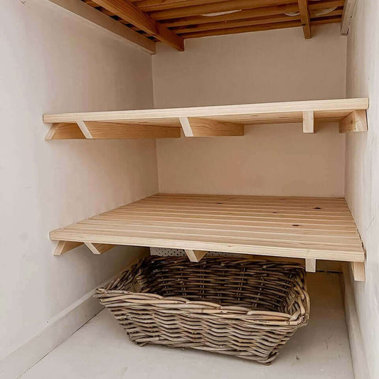 Airing Cupboard Wooden Slatted Shelves - 72 cm by 73 cm