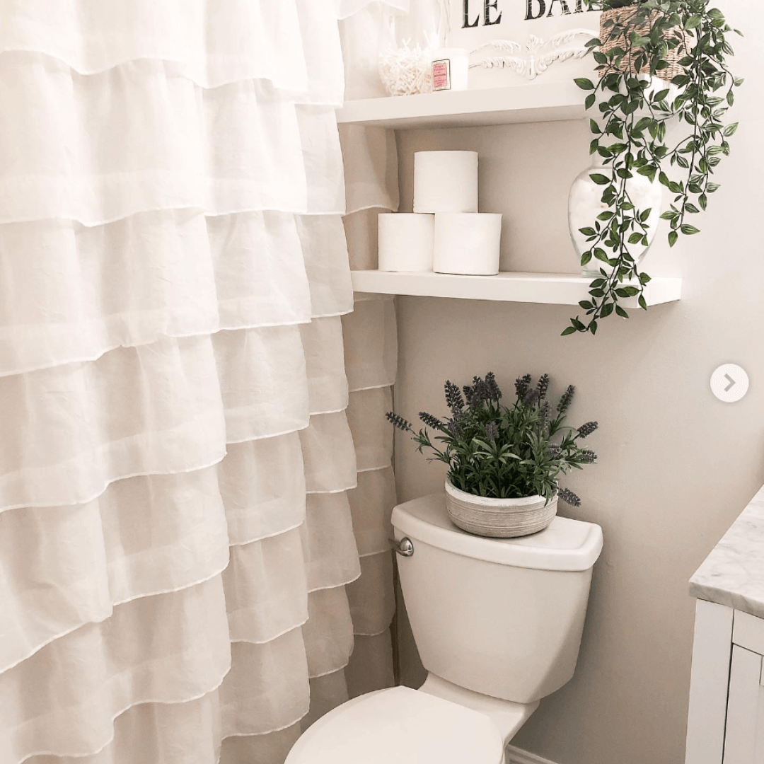 Bathroom floating shelves