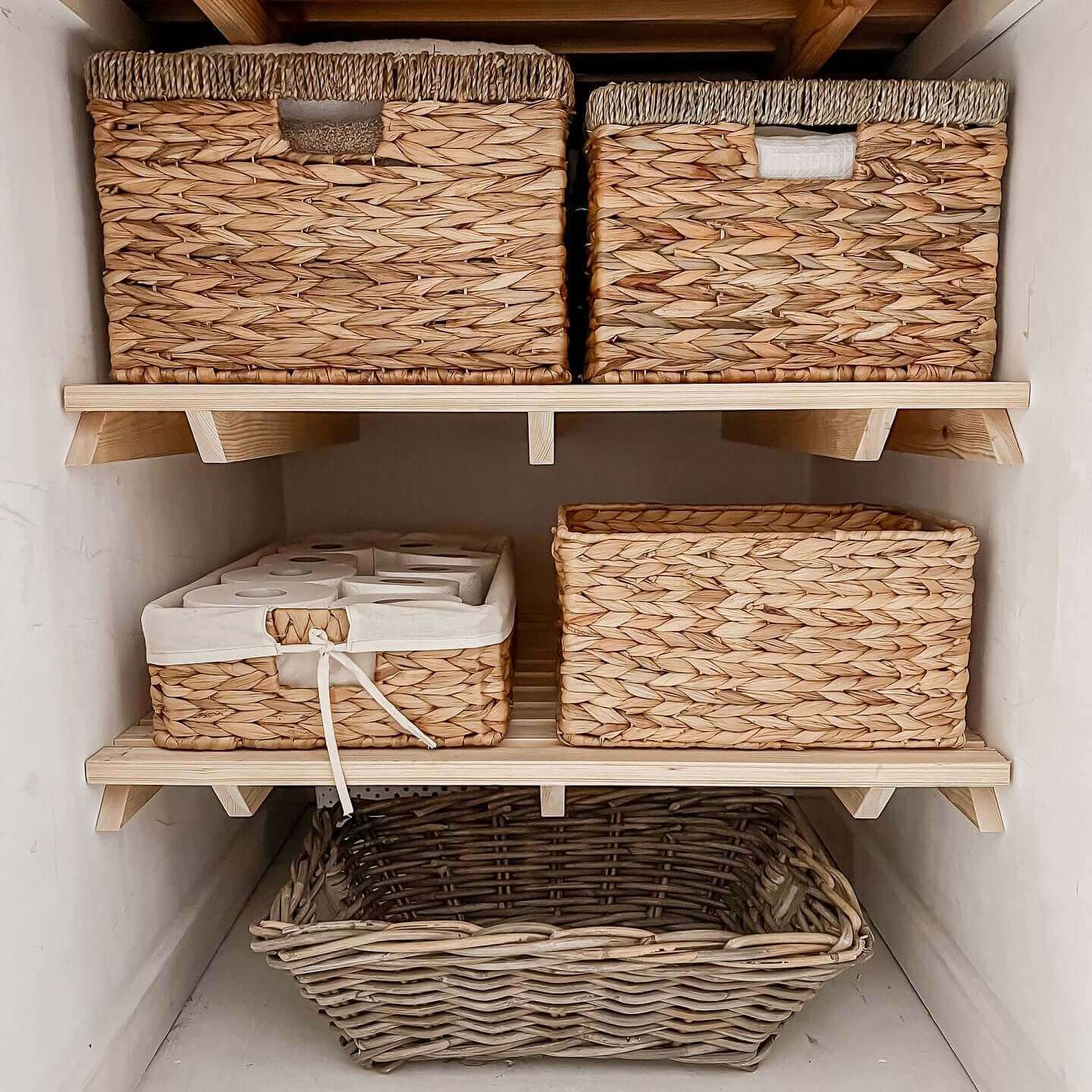 Airing Cupboard Wooden Slatted Shelves - 65 cm by 54 cm