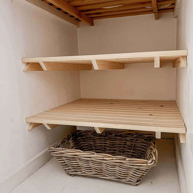 Airing Cupboard Wooden Slatted Shelves