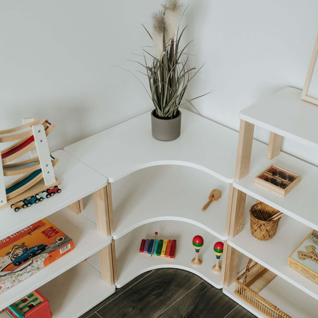Create Your Own Montessori Storage Unit - White and Natural