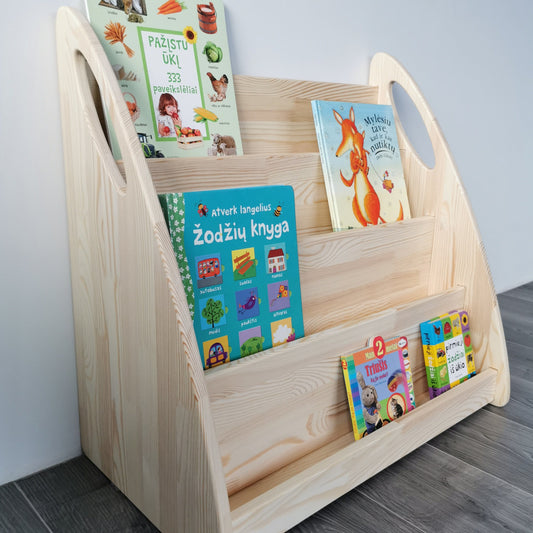 Montessori Bookshelf Natural