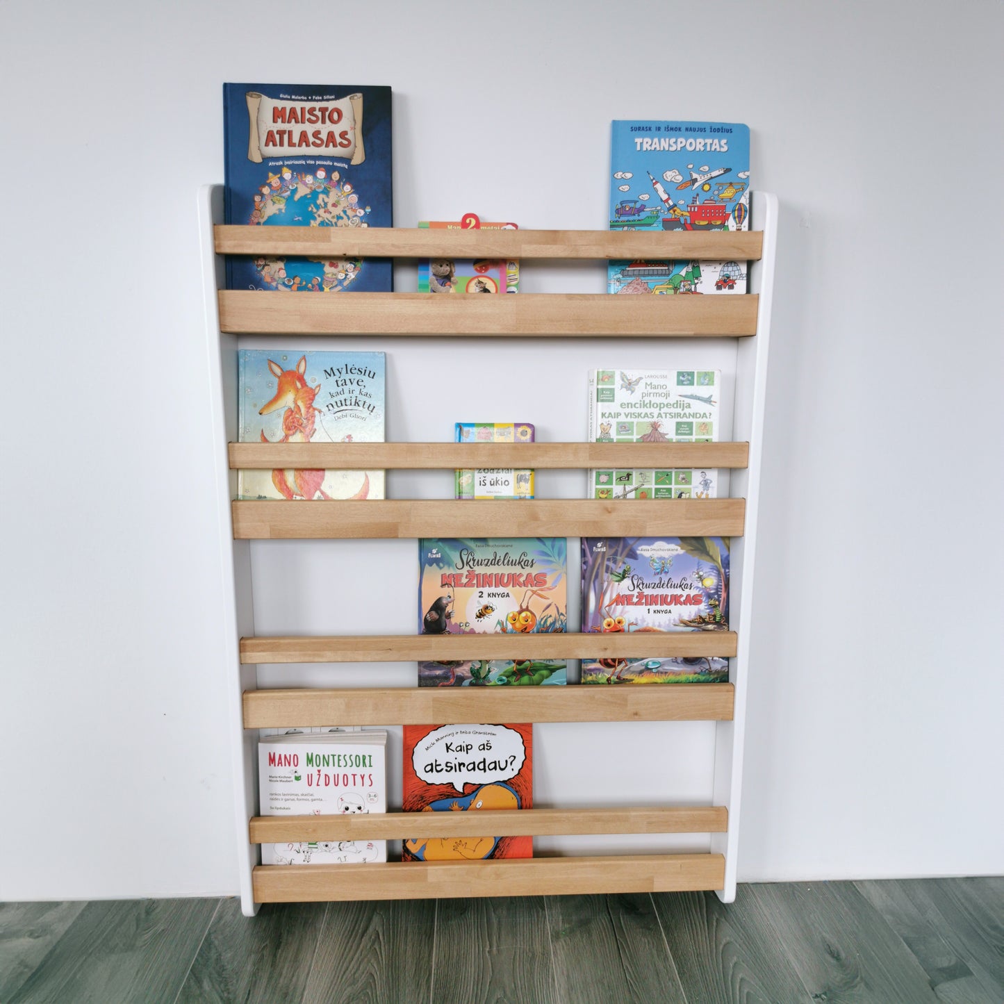Kids Wall Mounted Montessori Bookshelf
