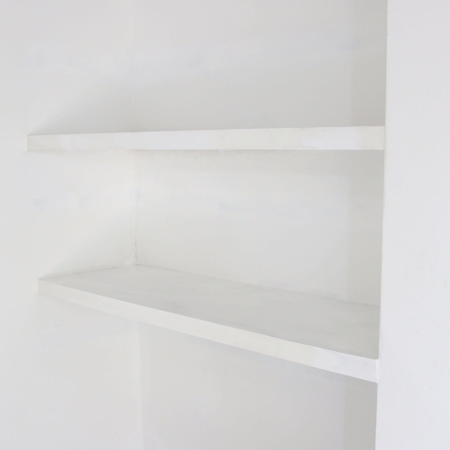 Paintable Alcove Floating Shelves