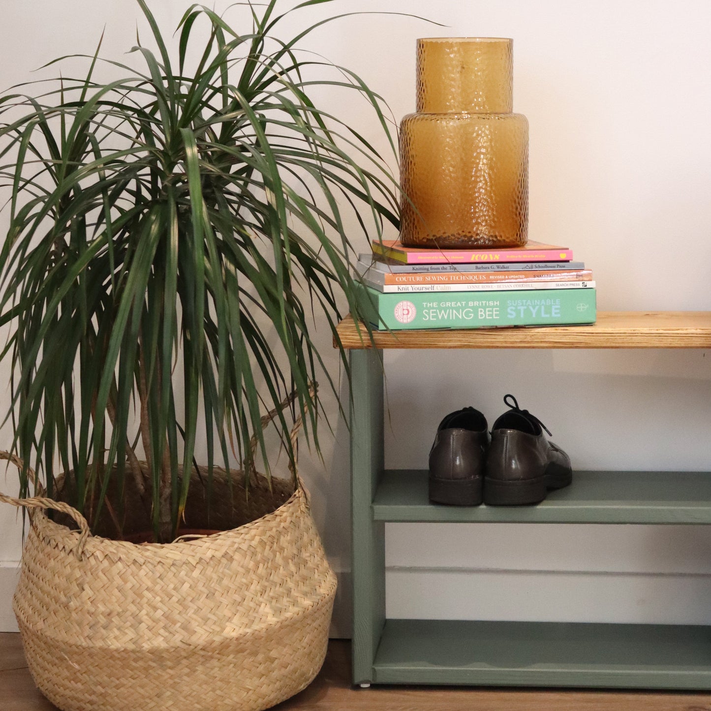 Wooden Shoe Storage Bench Narrow - 120 cm by 22 cm by 50 cm