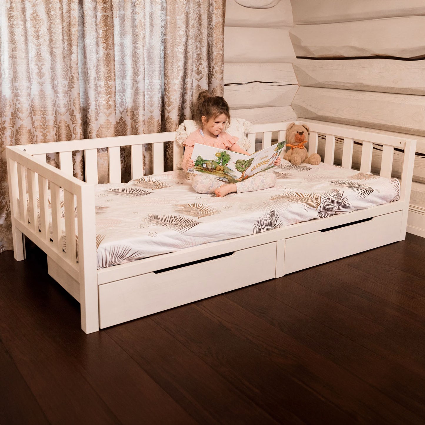 Toddler Bed On Legs (With Optional Storage)