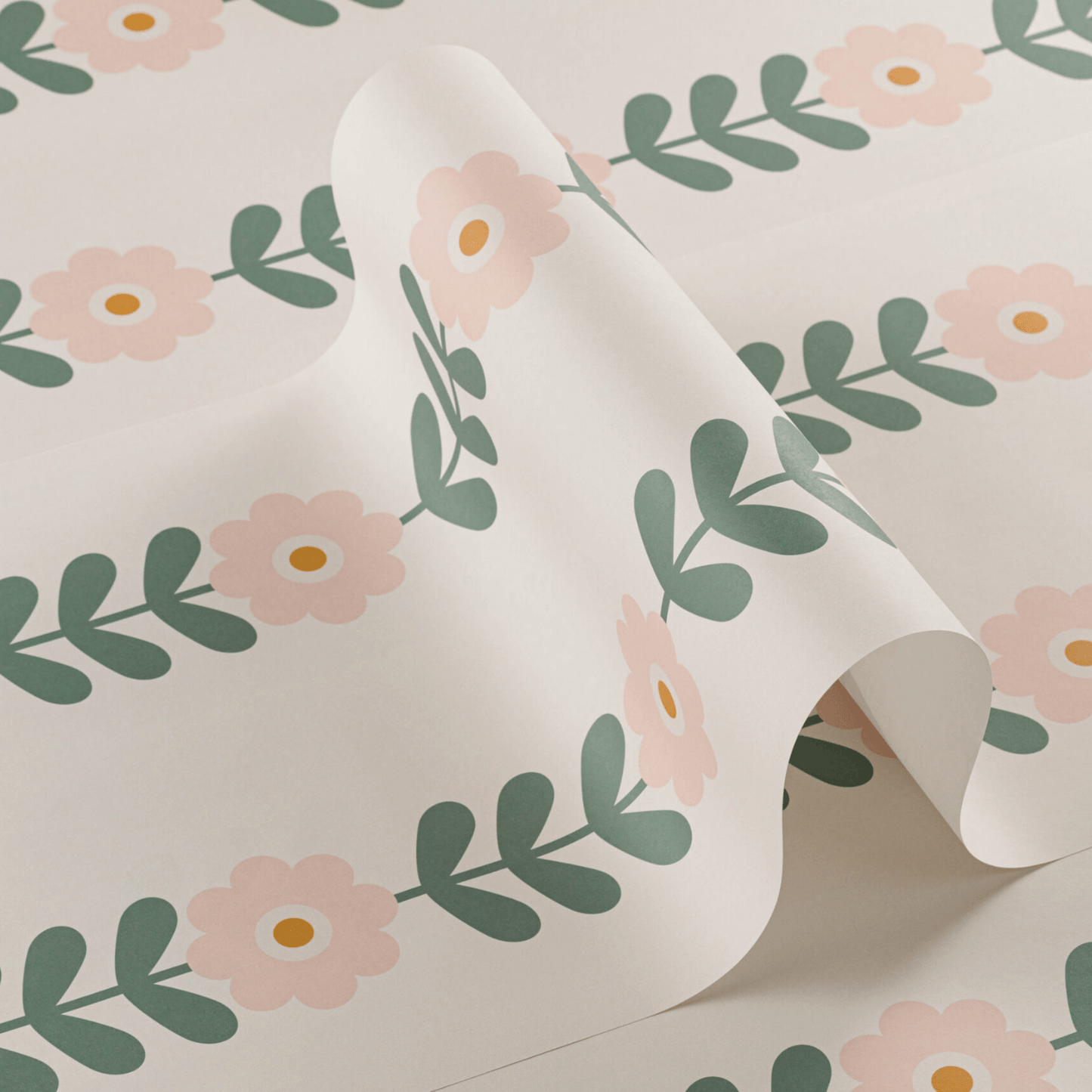 Retro Floral Wallpaper & Paint Samples Kit