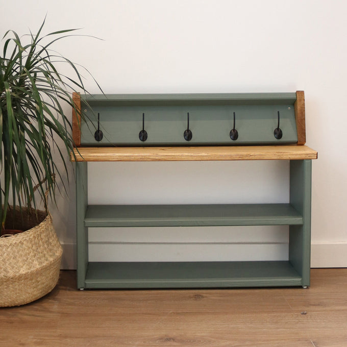 Coat Hook and Shoe Rack Storage Narrow 50 cm by 22 cm by 45 cm