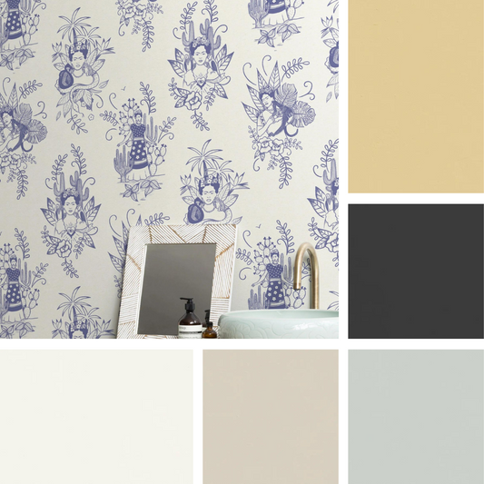 Vintage Style Wallpaper and Paint Samples Kit